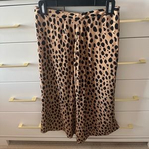 Reformation midi polka dot skirt